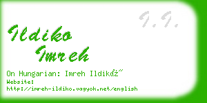 ildiko imreh business card